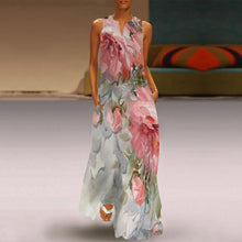 Lade das Bild in den Galerie-Viewer, Große Größen Einzelbilddruck Damen / Frauen Maxikleid Lang Kleid ärmellos GQ mit Fotos Muster Text Logo selbst gestalten und bedrucken