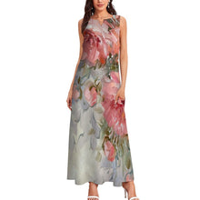 Lade das Bild in den Galerie-Viewer, Große Größen Einzelbilddruck Damen / Frauen Maxikleid Lang Kleid ärmellos GQ mit Fotos Muster Text Logo selbst gestalten und bedrucken