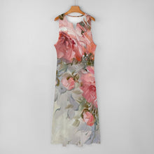 Lade das Bild in den Galerie-Viewer, Große Größen Einzelbilddruck Damen / Frauen Maxikleid Lang Kleid ärmellos GQ mit Fotos Muster Text Logo selbst gestalten und bedrucken