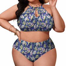 Lade das Bild in den Galerie-Viewer, Große Größen Einzelbilddruck Damen / Frauen Push-Up Bustier Bikinis Set BK2040 mit Fotos Muster Text Logo selbst gestalten und bedrucken