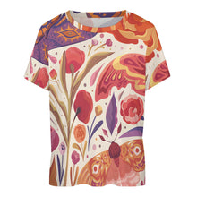 Lade das Bild in den Galerie-Viewer, Große Größen Einzelbilddruck Damen / Frauen T-Shirt TSHIRT Kurzarm A562 mit Fotos Muster Text Logo selbst gestalten und bedrucken