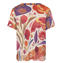 Lade das Bild in den Galerie-Viewer, Große Größen Einzelbilddruck Damen / Frauen T-Shirt TSHIRT Kurzarm A562 mit Fotos Muster Text Logo selbst gestalten und bedrucken