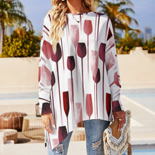 Lade das Bild in den Galerie-Viewer, Große Größen Einzelbilddruck Damen / Frauen Unregelmäßiges Langarmshirt Pullover T-Shirt TSHIRT mit Fotos Muster Text Logo selbst gestalten und bedrucken