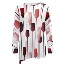 Lade das Bild in den Galerie-Viewer, Große Größen Einzelbilddruck Damen / Frauen Unregelmäßiges Langarmshirt Pullover T-Shirt TSHIRT mit Fotos Muster Text Logo selbst gestalten und bedrucken