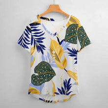 Lade das Bild in den Galerie-Viewer, Große Größen Einzelbilddruck Damen / Frauen V Neck T-Shirt TSHIRT Kurzarm Over Size NZ109 mit Fotos Muster Text Logo selbst gestalten und bedrucken