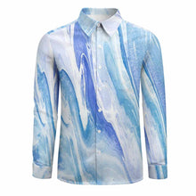 Lade das Bild in den Galerie-Viewer, Große Größen Einzelbilddruck Herren / Männer Hemd Langarmhemd LS mit Fotos Muster Text Logo selbst gestalten und bedrucken