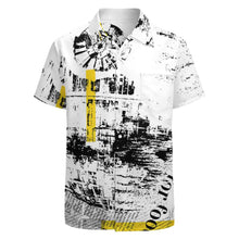 Lade das Bild in den Galerie-Viewer, Große Größen Einzelbilddruck Voll Druck Herren / Männer Kurzarm Hemd T-Shirt TSHIRT NS mit Fotos Muster Text Logo selbst gestalten und bedrucken