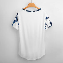 Lade das Bild in den Galerie-Viewer, Große Größen Multi-Image-Druck Damen / Frauen T-Shirt TSHIRT kurzarm mit V-Ausschnitt NZ109 mit Fotos Muster Text Logo selbst gestalten und bedrucken