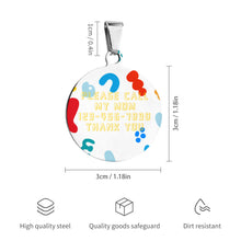 Lade das Bild in den Galerie-Viewer, Haustier Erkennungsmarke Adressanhänger Klein Anhänger Leicht Edelstahl Hunde Namen-Schild (Druck der Unterschiedlichen Bilder auf beiden Seiten) mit Fotos Muster Text Logo selbst gestalten und bedrucken