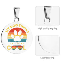 Lade das Bild in den Galerie-Viewer, Haustier Erkennungsmarke Adressanhänger Klein Anhänger Leicht Edelstahl Hunde Namen-Schild (Druck der Unterschiedlichen Bilder auf beiden Seiten) mit Fotos Muster Text Logo selbst gestalten und bedrucken