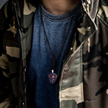 Lade das Bild in den Galerie-Viewer, Herren Retro Plektrum Halskette mit Anhänger aus Edelstahl mit Foto Namen Logo selbst gestalten und bedrucken