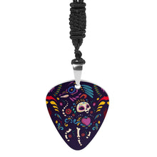 Lade das Bild in den Galerie-Viewer, Herren Retro Plektrum Halskette mit Anhänger aus Edelstahl mit Foto Namen Logo selbst gestalten und bedrucken