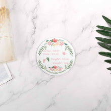 Lade das Bild in den Galerie-Viewer, Holz Geburtstafeln Geburtskarte Geburtsschilder Rund des Babys mit Fotos Muster Text Logo selbst gestalten und bedrucken