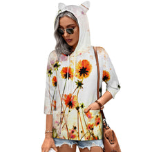 Lade das Bild in den Galerie-Viewer, Hoodie Kapuzenpullover mit 3/4 Arm SDS004 mit Fotos Muster Text Logo selbst gestalten und bedrucken