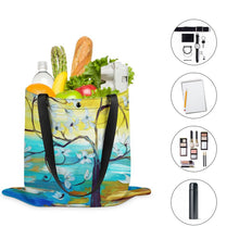 Lade das Bild in den Galerie-Viewer, Horizontale Version Beidseitiger Voll Druck Tote Tasche Boutique Handtasche Umhängetasche Strandtasche Schultertasche mit Fotos Muster Text Logo selbst gestalten und bedrucken