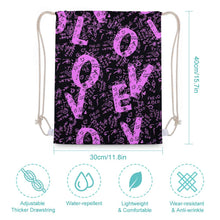 Lade das Bild in den Galerie-Viewer, Jutebeutel Segeltuch Canvas Kordelzugbeutel Kordeltasche Rucksack mit Kordelzug (Auf beiden Seiten verschiedene Bilder drucken) mit Fotos Muster Text Logo selbst gestalten und bedrucken