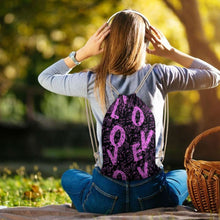 Lade das Bild in den Galerie-Viewer, Jutebeutel Segeltuch Canvas Kordelzugbeutel Kordeltasche Rucksack mit Kordelzug (Auf beiden Seiten verschiedene Bilder drucken) mit Fotos Muster Text Logo selbst gestalten und bedrucken