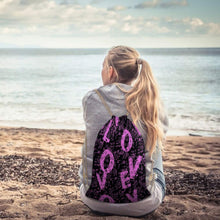 Lade das Bild in den Galerie-Viewer, Jutebeutel Segeltuch Canvas Kordelzugbeutel Kordeltasche Rucksack mit Kordelzug (Auf beiden Seiten verschiedene Bilder drucken) mit Fotos Muster Text Logo selbst gestalten und bedrucken