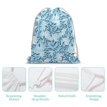 Lade das Bild in den Galerie-Viewer, Jutebeutel Segeltuch Canvas Kordelzugbeutel Kordeltasche Rucksack mit Kordelzug (Beidseitiger Druck mit dem gleichen Bild) mit Fotos Muster Text Logo selbst gestalten und bedrucken