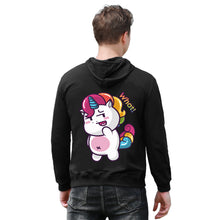 Lade das Bild in den Galerie-Viewer, Hoodie Kapuzenpullover mit Taschen Rückendruck Herren selbst gestalten und bedrucken