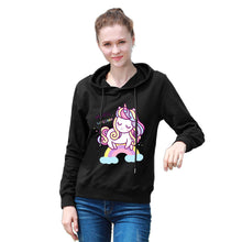 Lade das Bild in den Galerie-Viewer, Kapuzenpullover Hoodie / Sweatshirt mit Kapuze für Damen ( mit Taschen / Frontdruck ) mit Foto selbst gestalten und bedrucken