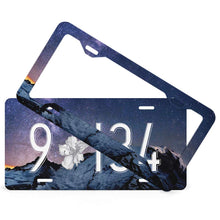 Lade das Bild in den Galerie-Viewer, Kennzeichenhalter / Auto Nummernschild Halterung / Kennzeichenrahmen mit Vier flache Löcher + Nummernschild mit Foto selbst gestalten und bedrucken