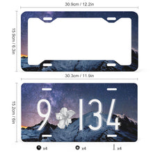 Lade das Bild in den Galerie-Viewer, Kennzeichenhalter / Auto Nummernschild Halterung / Kennzeichenrahmen mit Vier flache Löcher + Nummernschild mit Foto selbst gestalten und bedrucken