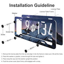 Lade das Bild in den Galerie-Viewer, Kennzeichenhalter / Auto Nummernschild Halterung / Kennzeichenrahmen mit Vier flache Löcher + Nummernschild mit Foto selbst gestalten und bedrucken