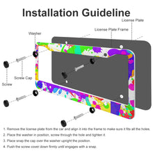 Lade das Bild in den Galerie-Viewer, Kennzeichenhalter / Auto Nummernschild Halterung / Kennzeichenrahmen mit Vier runde Löcher ( ein Paar ) mit Foto selbst gestalten und bedrucken