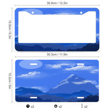 Lade das Bild in den Galerie-Viewer, Kennzeichenhalter / Auto Nummernschild Halterung / Kennzeichenrahmen mit Zwei runde Löcher + Nummernschild mit Foto selbst gestalten und bedrucken