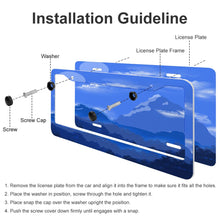 Lade das Bild in den Galerie-Viewer, Kennzeichenhalter / Auto Nummernschild Halterung / Kennzeichenrahmen mit Zwei runde Löcher + Nummernschild mit Foto selbst gestalten und bedrucken