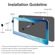 Lade das Bild in den Galerie-Viewer, Kennzeichenhalter / Auto Nummernschild Halterung / Kennzeichenrahmen mit Zwei runde Löcher (ein Paar) mit Foto selbst gestalten und bedrucken