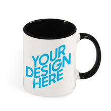 Lade das Bild in den Galerie-Viewer, Keramik Tasse Becher mit Farbe innen und Henkel selbst gestalten und bedrucken