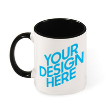Lade das Bild in den Galerie-Viewer, Keramik Tasse Becher mit Farbe innen und Henkel selbst gestalten und bedrucken