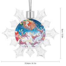 Lade das Bild in den Galerie-Viewer, Weihnachtsschmuck Schneeflocken Kettenanhänger / Anhänger Schneeflocke Winter mit Foto selbst gestalten und bedrucken