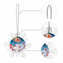 Lade das Bild in den Galerie-Viewer, Weihnachtsschmuck Schneeflocken Kettenanhänger / Anhänger Schneeflocke Winter mit Foto selbst gestalten und bedrucken