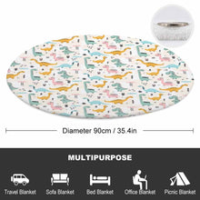 Lade das Bild in den Galerie-Viewer, Kinder Anti-Rutsch Runde Decke Teppich Kuscheldecke Flauschige Decke Flauschige Tagesdecke mit Fotos Muster Text Logo selbst gestalten und bedrucken
