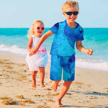 Lade das Bild in den Galerie-Viewer, Kinder Jungen Trainingsanzug Sportanzug Jogginganzüge Basic Anzug TSHIRT T-Shirt Kurze Hose Short Sportlich mit Foto Text selbst gestalten und bedrucken