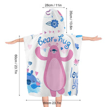 Lade das Bild in den Galerie-Viewer, Kinder Badetuch Strandtuch mit Kapuze für Kinder mit Foto selbst gestalten und bedrucken