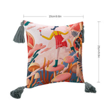 Lade das Bild in den Galerie-Viewer, Kuschelkissen Kissenbezug Kissenhülle aus Baumwolle und Leinen mit Kissenkern mit Quaste mit Foto selbst gestalten und bedrucken