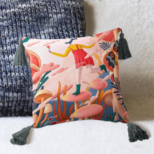 Lade das Bild in den Galerie-Viewer, Kuschelkissen Kissenbezug Kissenhülle aus Baumwolle und Leinen mit Kissenkern mit Quaste mit Foto selbst gestalten und bedrucken