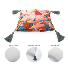Lade das Bild in den Galerie-Viewer, Kuschelkissen Kissenbezug Kissenhülle aus Baumwolle und Leinen mit Kissenkern mit Quaste mit Foto selbst gestalten und bedrucken