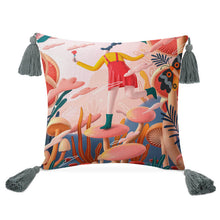 Lade das Bild in den Galerie-Viewer, Kuschelkissen Kissenbezug Kissenhülle aus Baumwolle und Leinen mit Kissenkern mit Quaste mit Foto selbst gestalten und bedrucken
