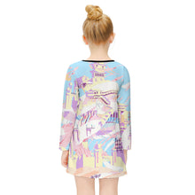 Lade das Bild in den Galerie-Viewer, Kleid mit langen Ärmeln ET015 für Mädchen mit Foto Text selbst gestalten und bedrucken