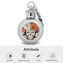 Lade das Bild in den Galerie-Viewer, Kleine Mini Weinflasche mit doppelseitigem Druck Acryl-Aufkleber aus Lebensmittelqualität Metall Edelstahl mit Foto selbst gestalten und bedrucken