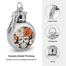 Lade das Bild in den Galerie-Viewer, Kleine Mini Weinflasche mit doppelseitigem Druck Acryl-Aufkleber aus Lebensmittelqualität Metall Edelstahl mit Foto selbst gestalten und bedrucken