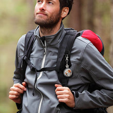 Lade das Bild in den Galerie-Viewer, Kleine Mini Weinflasche mit doppelseitigem Druck Acryl-Aufkleber aus Lebensmittelqualität Metall Edelstahl mit Foto selbst gestalten und bedrucken