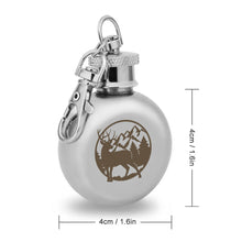 Lade das Bild in den Galerie-Viewer, Kleine Mini Weinflasche mit doppelseitigem UV Druck aus Lebensmittelqualität Metall Edelstahl mit Foto selbst gestalten und bedrucken