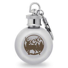 Lade das Bild in den Galerie-Viewer, Kleine Mini Weinflasche mit doppelseitigem UV Druck aus Lebensmittelqualität Metall Edelstahl mit Foto selbst gestalten und bedrucken