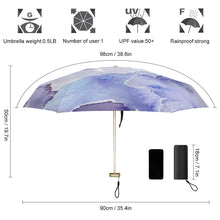 Lade das Bild in den Galerie-Viewer, Kleine goldene Regenschirm Mini Regenschirm Taschenregenschirm mit Fotos Muster Text Logo selbst gestalten und bedrucken